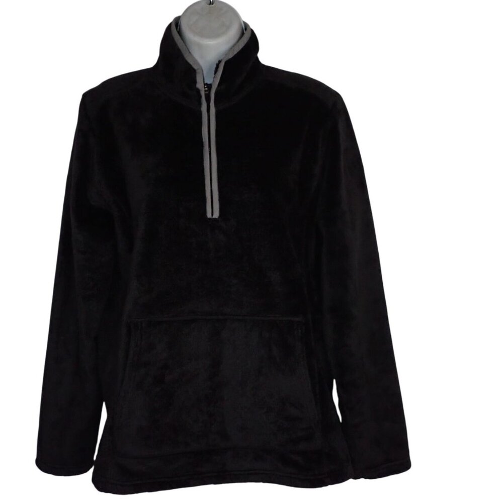 Eastern Mountain Sports‎ Black Fleece 1/4 zip Sweatshirt Jacket Hiking women M